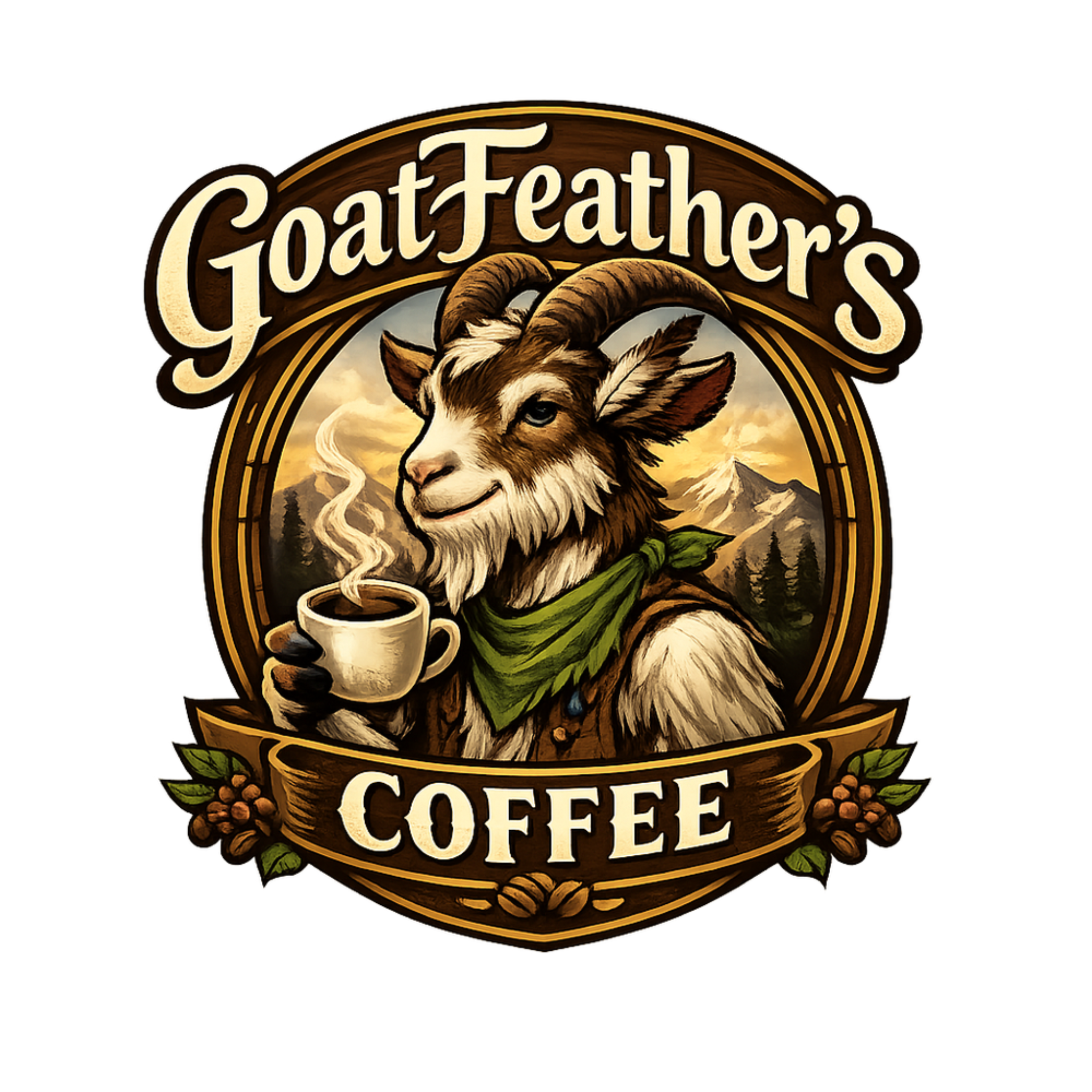 GoatFeather's Coffee Logo